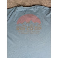 REI Co-op Men Blue Graphic T-Shirt Short Sleeve Organic Cotton Blend Mountain XL