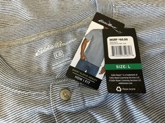 *NWT* Eddie Bauer Men’s (Size L) Supersoft Henley, 1/4 Button