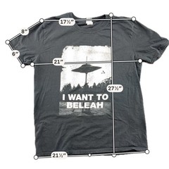 BRMC I Want To Beleah Shirt Mens Large Black UFO Support For Drummer Leah 2014