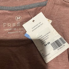 Free Fly Men’s Bamboo Flex Pocket Tee Shirt Heather Brick M