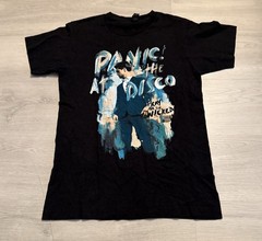 Small Tultex Panic At The Disco Black Short Sleeve Solid Graphic T-Shirt Emo