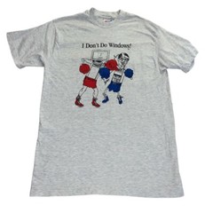 Vintage Microsoft Tee Bill Gates Windows PC Hanes Single Stitch Men’s Small 90s