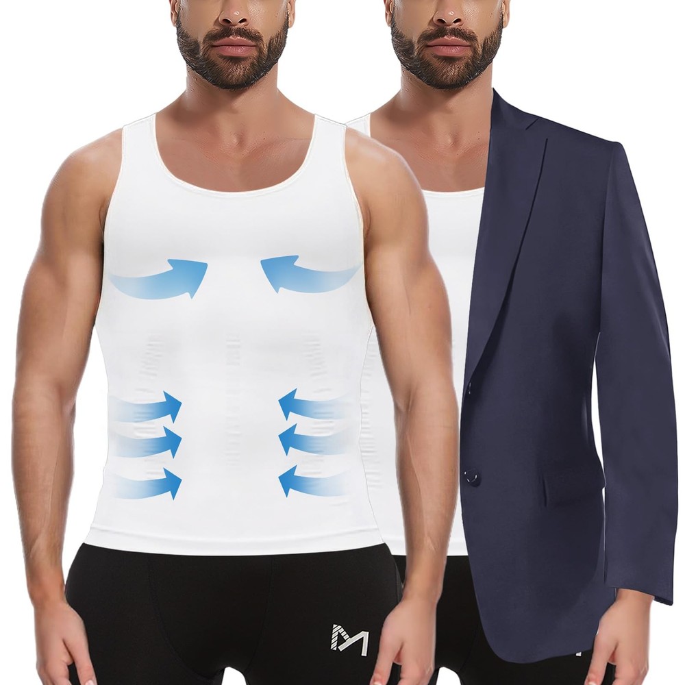 Men’s Gynecomastia Compression Shirt – Slimming Tummy Control Shapewear Vest