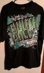 Vintage South Pole T-Shirt Mens XL Hip Hop SouthPole Foil Green Y2k