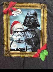 STAR WARS Merry Sithmas Storm Trooper Darth Vader Size L T-Shirt Christmas