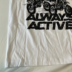 Outrank Always Active Short Sleeve T Shirt Mens Size 2XL White Racing Graphic