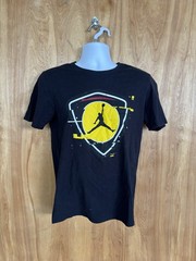 Jordan Jumpman Shield Graphic T-Shirt Men’s Small Black Basketball Tee