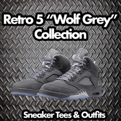 Shirt To Match Jordan 5 Grey Wolf – Raging Face Tee