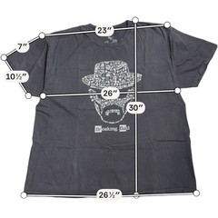 Breaking Bad Walter White Heisenberg Graphic T Shirt Mens 2XL Black Tee 2015 TV