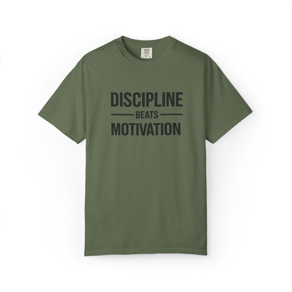 Discipline Beats Motivation Customizable T-Shirt | Motivational Quote Tee
