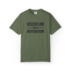 Discipline Beats Motivation Customizable T-Shirt | Motivational Quote Tee