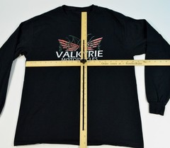 Honda Valkyrie Motorcycles Dragon Wings Black Men’s Long Sleeve Shirt Medium