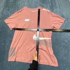 Nike Dri Fit T-Shirt Mens XL Pink Swoosh Logo Everyday Wear Outdoor Casual Tee
