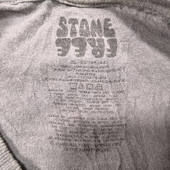 Stone Free Long Sleeve Band Crew Neck T Shirt Mens Size Extra Large XL Gray