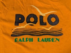 Polo Ralph Lauren Men’s Orange Seagull and Waves T-Shirt Large