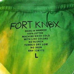Fort Knox T-Shirt Mens Large Multicolor Tie Dye Short Sleeve “TRIPPIN” NWOT