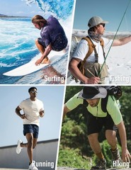 Mens Sun Shirts Short Sleeve Rash Guard Quick Dry Lightweight T Shirt Gym Ath…