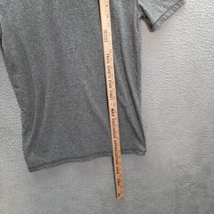 American Eagle Shirt Mens Medium Tall Gray Heather V Neck Preppy Workwear Casual