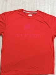 “DEA ACADEMY” Red Dri-Fit Style Athletic T Shirt – Size XL – by MV Sport – NWT!