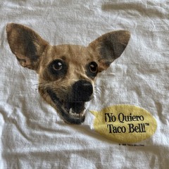 Taco Bell 1998 Vintage Yo Quiero Chihuahua Promo Graphic Shirt White Size Large