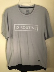 Routine Keep It Routine Baseball Shirt Large Gray