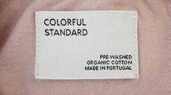 Colorful Standard T Shirt Organic Cotton Pre Washed Pale Pink Long Sleeve Size L