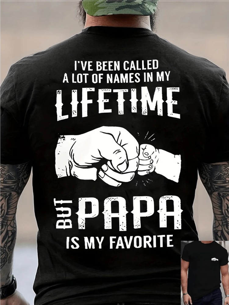 Fun “Dad” Harajuku Black Elastic Unisex Boxing Tee All Season Casual Cotton Top