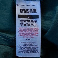 Gymshark T-Shirt Adult Medium Green Graphic Logo Short Sleeve Cotton Gym Workout