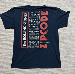 The Rolling Stones Shirt Mens Large Blue Zip Code 2015 Tour Graphic Band Tee L
