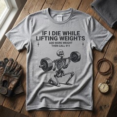 Funny Skeleton Gym Weightlifting Workout Unisex T-Shirt