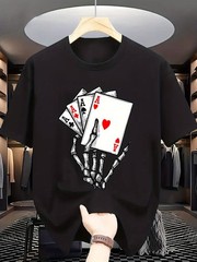 Summer Men’s Fashion Pattern Short Sleeve Letter Print TShirt