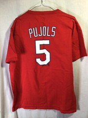 St Louis Cardinals #5 Albert Pujols MLB Licensed Large Cotton T Shirt