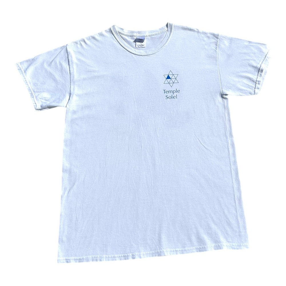 Temple Solel T-Shirt Men’s UK Size L White Judaism Short Sleeve Crew Neck Hebrew