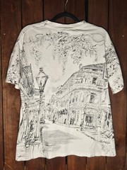 Vintage Tee Jays Sof Tee AOP New Orleans Bourbon Street Shirt Large