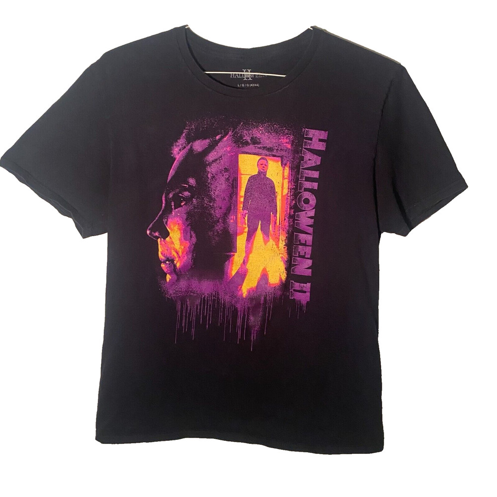 Halloween II T Shirt Michael Myers Movie Black Size L