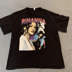 Rihanna Shirt Mens XL Black Galaxy Graphic Tee T-Shirt Pop Music Singer R and B