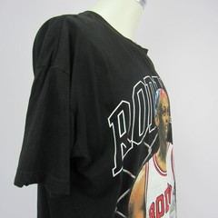 DENNIS RODMAN T-SHIRT Black Double Side Print Men’s XL Made in USA