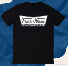 FRESH & Klean BLACK Men Girl UNISEX Round Neck Short Sleeve T-Shirt T1