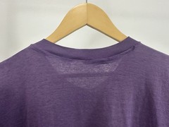 VTG 90s Paper Thin Plum Purple Burnout Worn Blank Bold T-Shirt Size XL