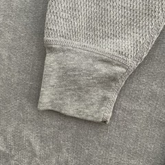 Vintage Hanes Thermal Waffle Knit Gray Crewneck Shirt Men’s XL Made In USA 70’s