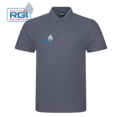 RGI Gas Safe polo plumber boiler fitter work wear, embroidered polo shirt