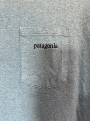 Patagonia Men’s T-Shirt Blue L Graphic Pocket Crew Neck Short Sleeve