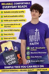 Men’s Graphic T-Shirts 5 Pack Mystery 100% Cotton Tees GREAT VALUE! Comfort Wear