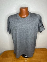 Men’s Adidas ClimaLite Running S/S Athletic T-Shirt Large L – Gray – Polyester