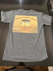JPL Logo ‘Phoenix Landed on Mars! I Landed at JPL Summer 2008’ Shirt Small Gray