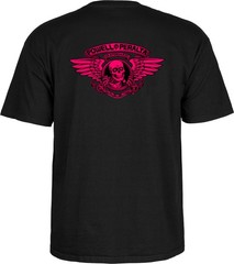 Powell Peralta WINGED RIPPER Skateboard T Shirt PINK BLACKLIGHT