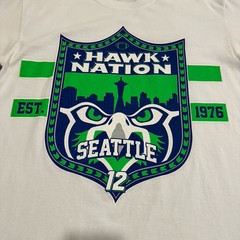 Shaka Wear Super Max Heavy T-Shirt Large Seattle Seahawks White