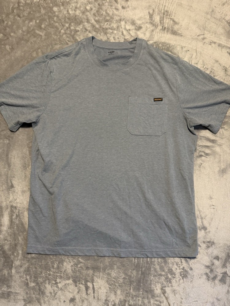Brahma Chest Pocket T-Shirt Men’s XL Short Sleeve Gray Crew Neck Vented
