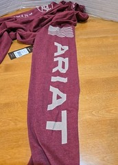 Ariat Elevated LS T-shirt Men’s M Double-Sided Est 1993 Flag USA Outdoor