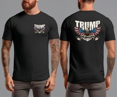 Trump You Missed Me 45 47 MAGA Never Surrender Legend Flag Eagle Fight T-Shirt